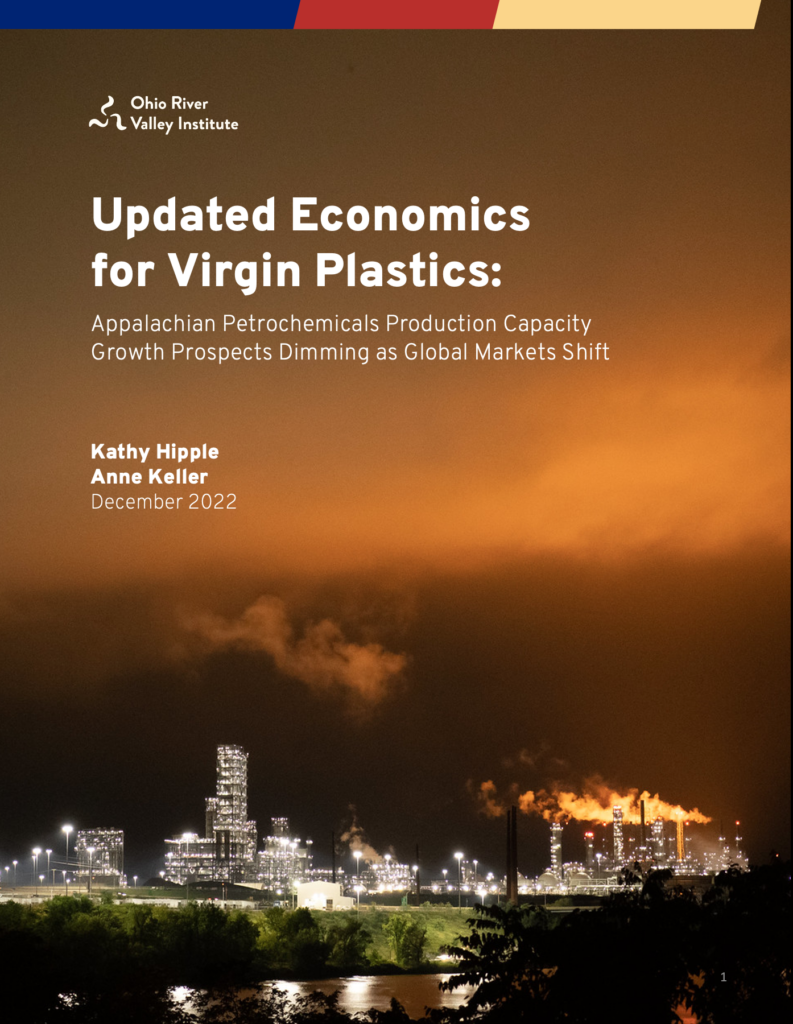 Cover illustration for "Updated Economics for Virgin Plastics."
