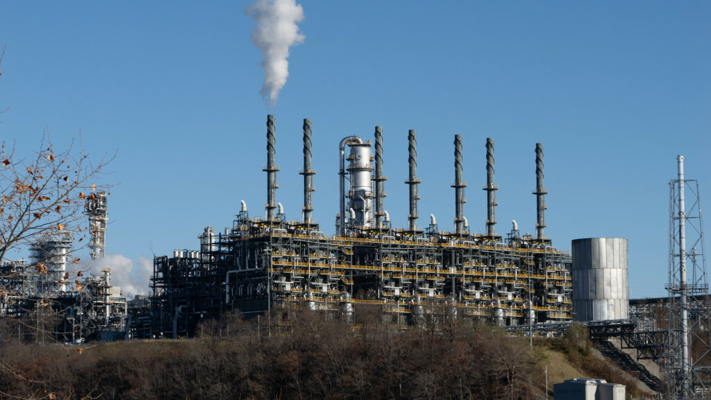 Shell's petrochemical complex in Beaver County, Pennsylvania.