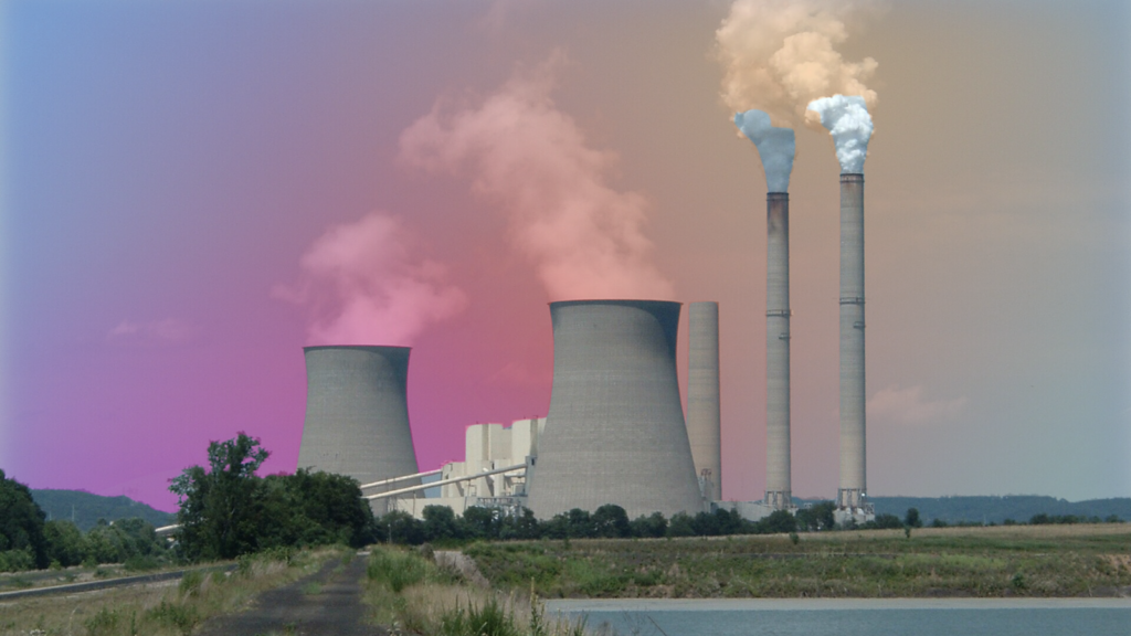 An illustration of the Gavin Power Plant in Cheshire, Ohio.