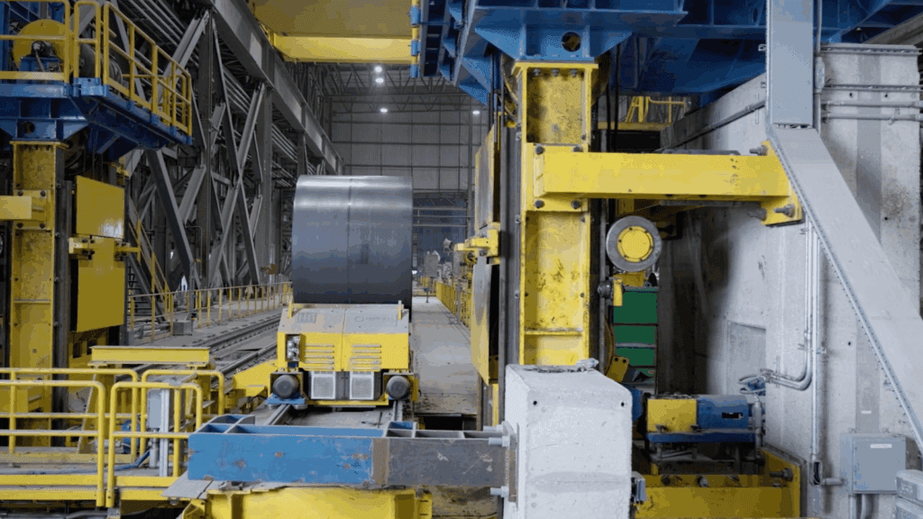 A steel production facility.